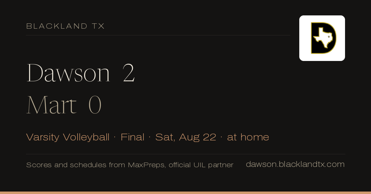 Dawson 2, Mart 0