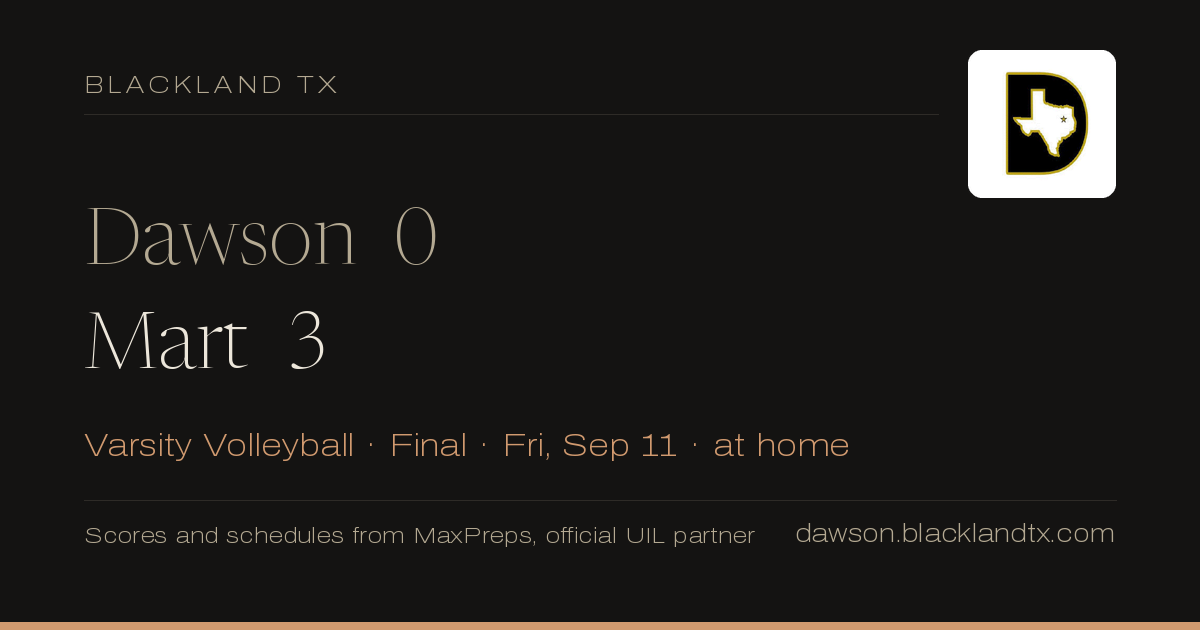 Dawson 0, Mart 3